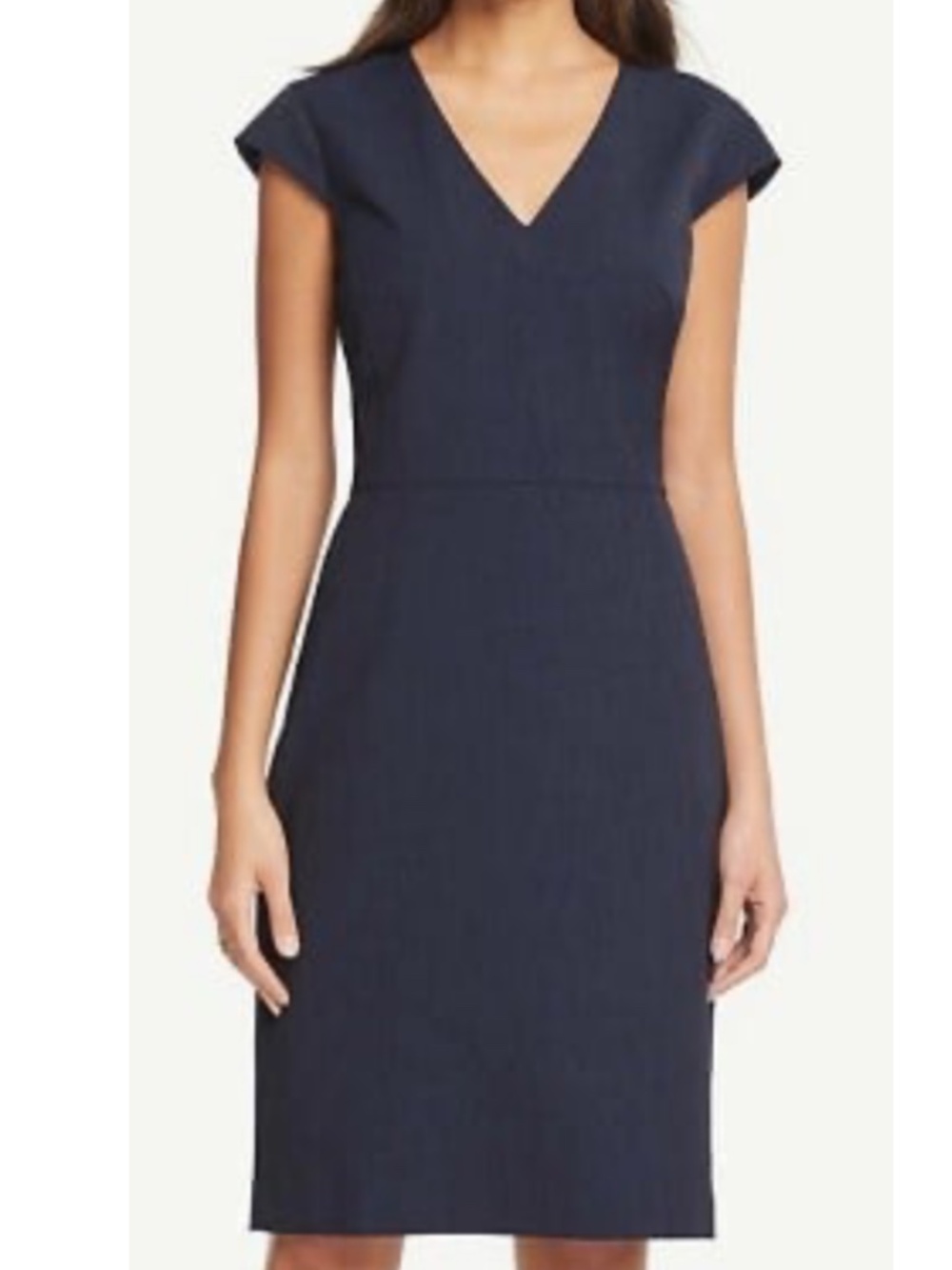 Ann Taylor Navy Sheath Dress | Size 0 | Career & Occasion